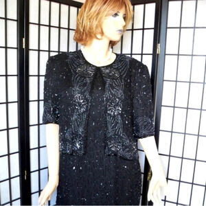 Stunning Silk Beaded Dress EUC